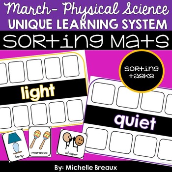 Preview of Sorting Mats for March ULS Unit 22- Light & Sound Physical Science (SPED)