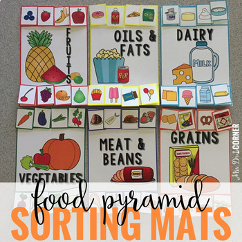 Preview of Food Pyramid Sorting Mats [6 mats!] for Students with Special Needs