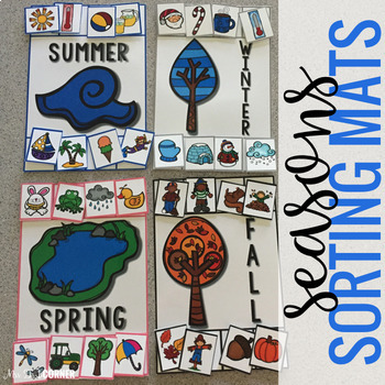 Preview of Seasons Sorting Mats [4 mats!] for Students with Special Needs
