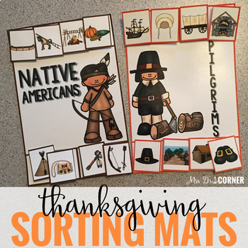 Preview of Thanksgiving Sorting Mats [2 mats!] for Students with Special Needs