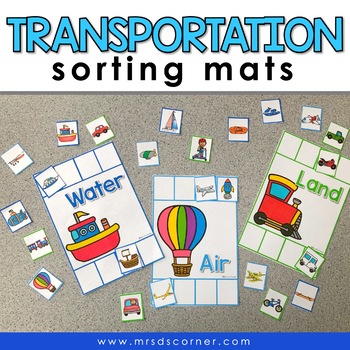 Preview of Transportation Sorting Mats [3 mats!] for Students with Special Needs