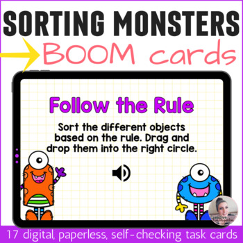 Preview of Sorting Monsters! Learn to Sort Digital Task Cards with Boom