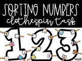 Sorting Numbers 1-10 Clothespin Tasks