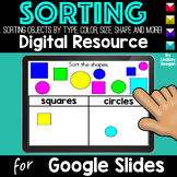 Sorting Objects Digital Math Activities for Google Slides