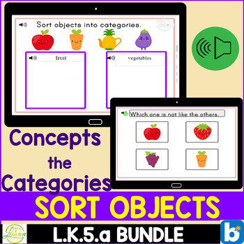 Preview of Sorting Objects Into Categories | Which One Doesn't Belong BOOM™ CARDS Bundle
