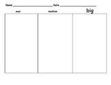 Sorting Objects - Template for Students. Great for Math Centers!