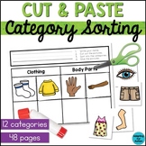 Sorting Objects into Categories Cut and Paste Worksheets