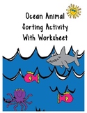 Sorting Ocean Animals Activity With 2 Follow Up Worksheets