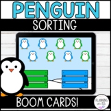 Sorting Penguins by Color Digital Boom Cards™ for Winter &