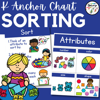 Preview of Sorting Poster and Anchor Chart | Kindergarten Math Data Unit