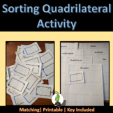 Classifying Quadrilaterals Sorting Activity | Geometry