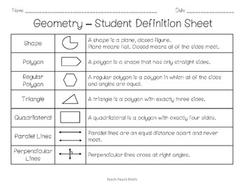 sorting shapes by attributes by teach peach math tpt