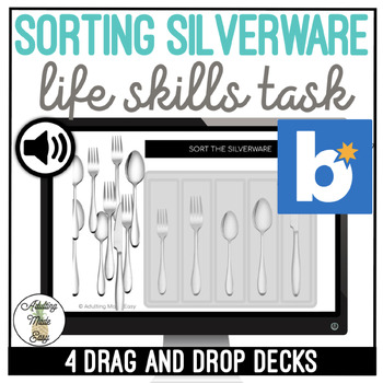 Preview of Sorting Silverware Drag & Drop Boom Cards