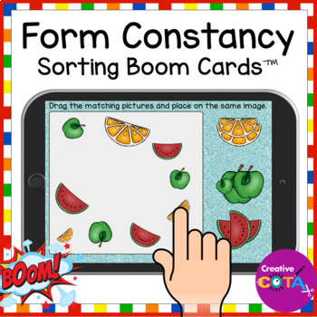 Preview of Occupational Therapy Digital Sorting Activity Visual Form Constancy BOOM Cards™