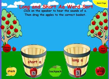 Preview of Sorting Words with the long and short a sound