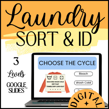 Preview of Sorting and Doing Laundry | Reading Care Tags | GOOGLE SLIDES™ Activities
