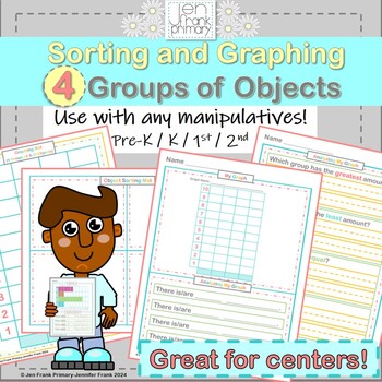 Preview of Sorting and Graphing 4 Groups of Objects/ Use with any manipulatives!
