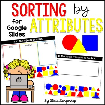 Preview of Sorting by Attributes: Shape, Size, Color for Google Slides™ Distance Learning