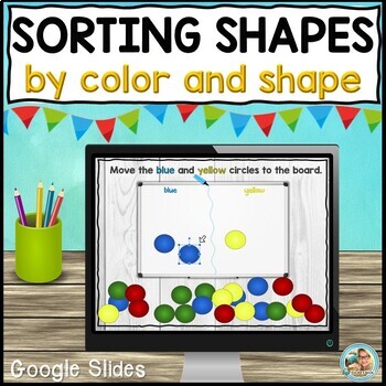 Preview of Sorting by Attributes Shapes and Color | Google Slides