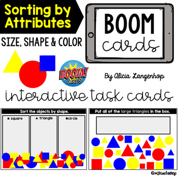 Preview of Sorting by Attributes: Size, Shape, Color | Digital BOOM Cards™
