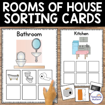 Preview of Sorting by Categories Rooms in the House | Category Sorting Speech