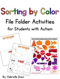 Sorting by Color {File Folder Activities for Students with