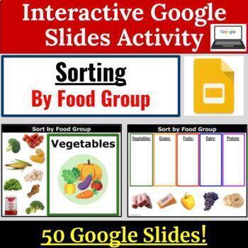 Preview of Sorting by Food Groups for Special Education Google Slides