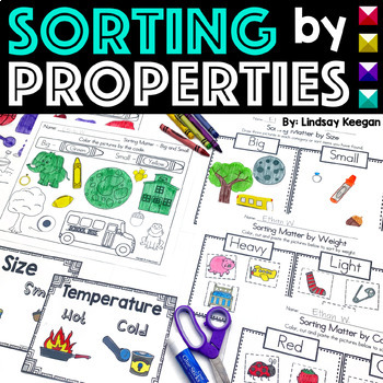 Preview of Category Sorting by Attributes, Size, Texture, Color, Shape, Weight Worksheets