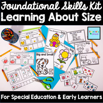 Preview of Sorting by Size Big and Small Centers and Worksheets for Special Education