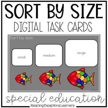 Preview of Sorting by Size Digital Task Card