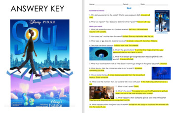 Soul Disney Pixar Movie Guide Questions In English In Chronological Order