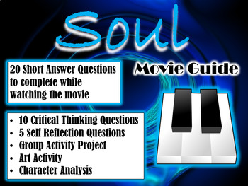 Preview of Soul Movie Guide (2020) - Movie Questions with Extra Activities