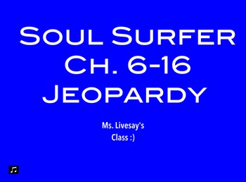 Preview of Soul Surfer JEOPARDY Ch. 6-16