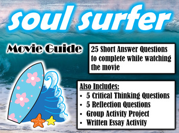 Preview of Soul Surfer Movie Guide (2011) - Movie Questions with Extra Activities