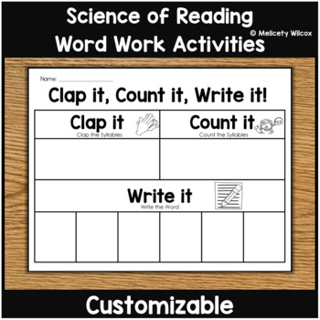 Preview of Sound Boxes Sound Spelling Pattern Template Science of Reading