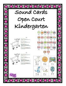 Preview of Sound Cards - Open Court Kindergarten