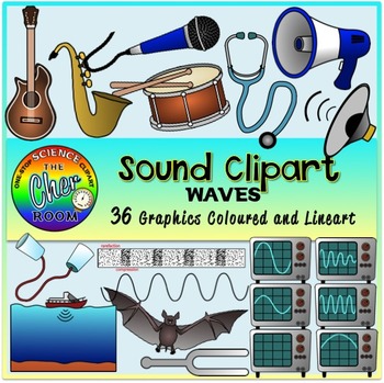 Preview of Sound Clipart (Waves)