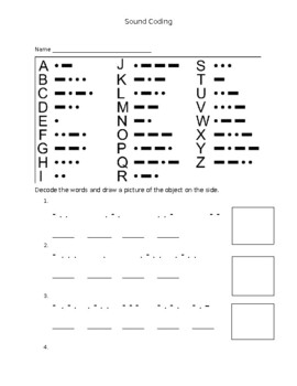 Preview of Sound Coding - Things That Make Sounds - FUN worksheet