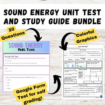 Preview of Sound Waves and Energy Assessment and Study Guide - Exit Ticket Bundle