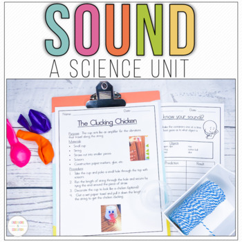 Preview of Sound Energy Worksheet and Activities