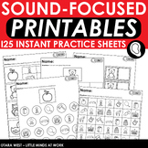 Sound-Focused INSTANT Printables Science of Reading SOR