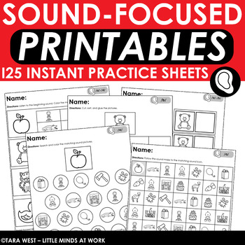Preview of Sound-Focused INSTANT Printables Science of Reading SOR