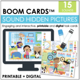 Sound Hidden Pictures BOOM CARDS™ | Digital Task Cards