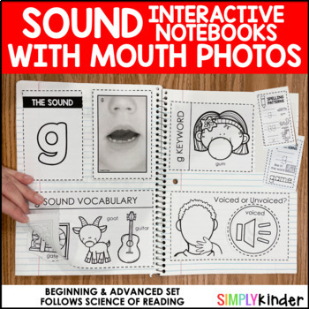 Preview of Letter Sound Interactive Notebooks with Real Mouth Photos, Science of Reading
