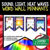 Sound, Light, Heat Waves Word Wall Pennants