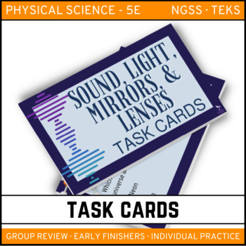 Preview of Sound, Light, Mirrors, & Lenses Task Cards