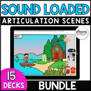 Preview of Sound Loaded Articulation Scenes BOOM CARDS Bundle
