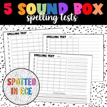 Preview of Sound Mapping Spelling Test | 5 Sound Boxes | Science of Reading Aligned