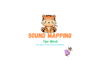 Preview of Sound Mapping Tiger Words Syllable Division OG 2 syllables BOOM! cards