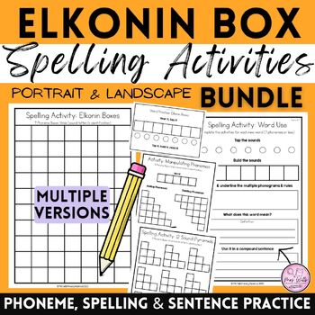 Preview of Sound Mapping and Phoneme-Grapheme Activities with Elkonin Sound Box Worksheets